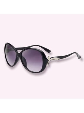 Black Oversized Sunglasses Polarized Lenses New with Case